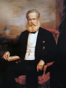 Portret van Dom Pedro II door Delfim da Camara